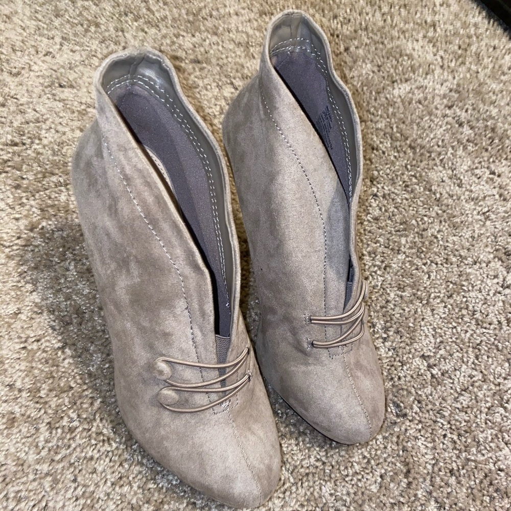 Grey Suede Booties